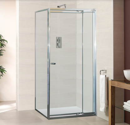 Aqua Pure pivoting semi-frameless shower screen